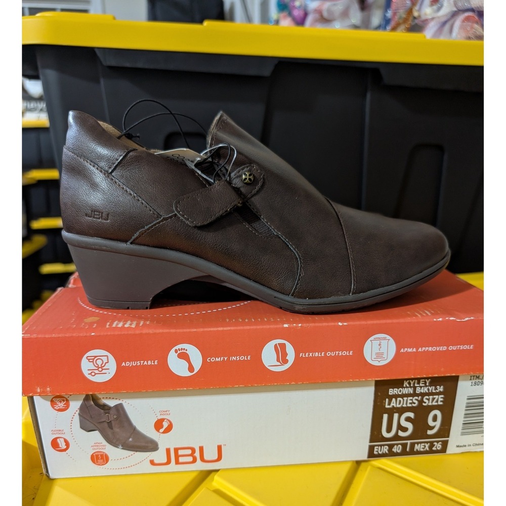 New JBU Jambu Kyley Brown Vegan Leather Ankle Boots Size 9